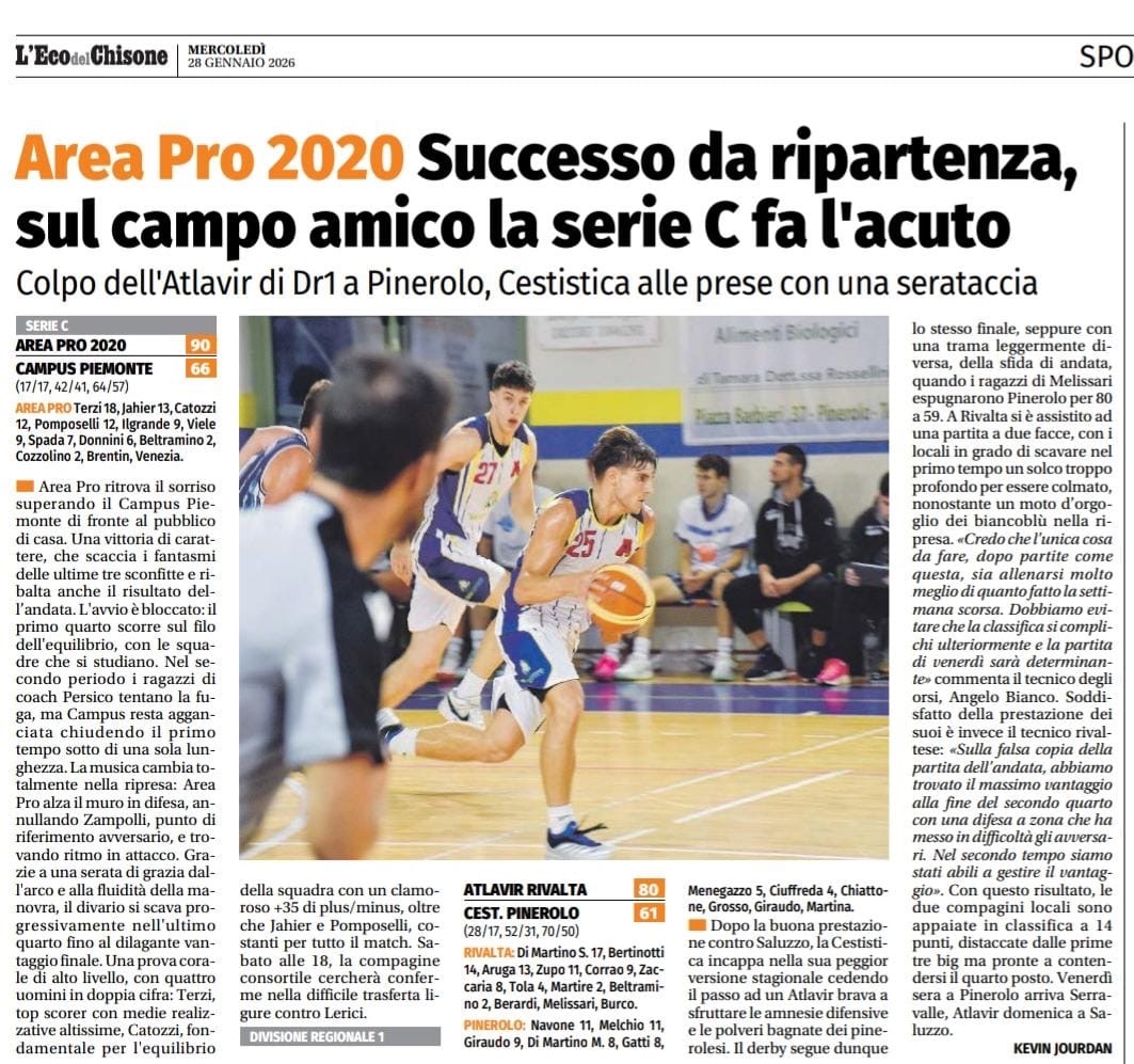 Eco del Chisone: Successo da ripartenza, sul campo amico la Serie C fa l’acuto. Colpo dell’Atlavir di DR1 a Pinerolo