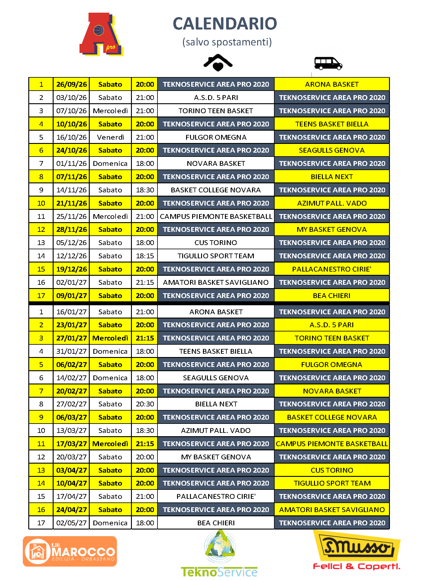 Calendario serie C