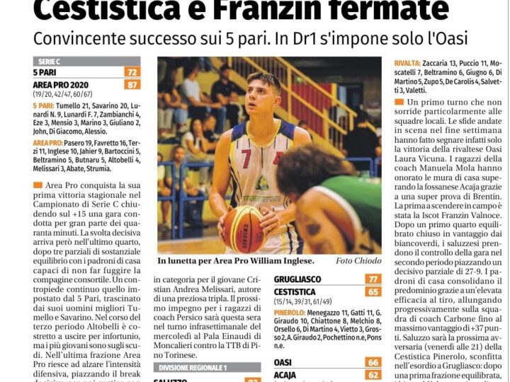Eco del Chisone: Area Pro Serie C hurrà