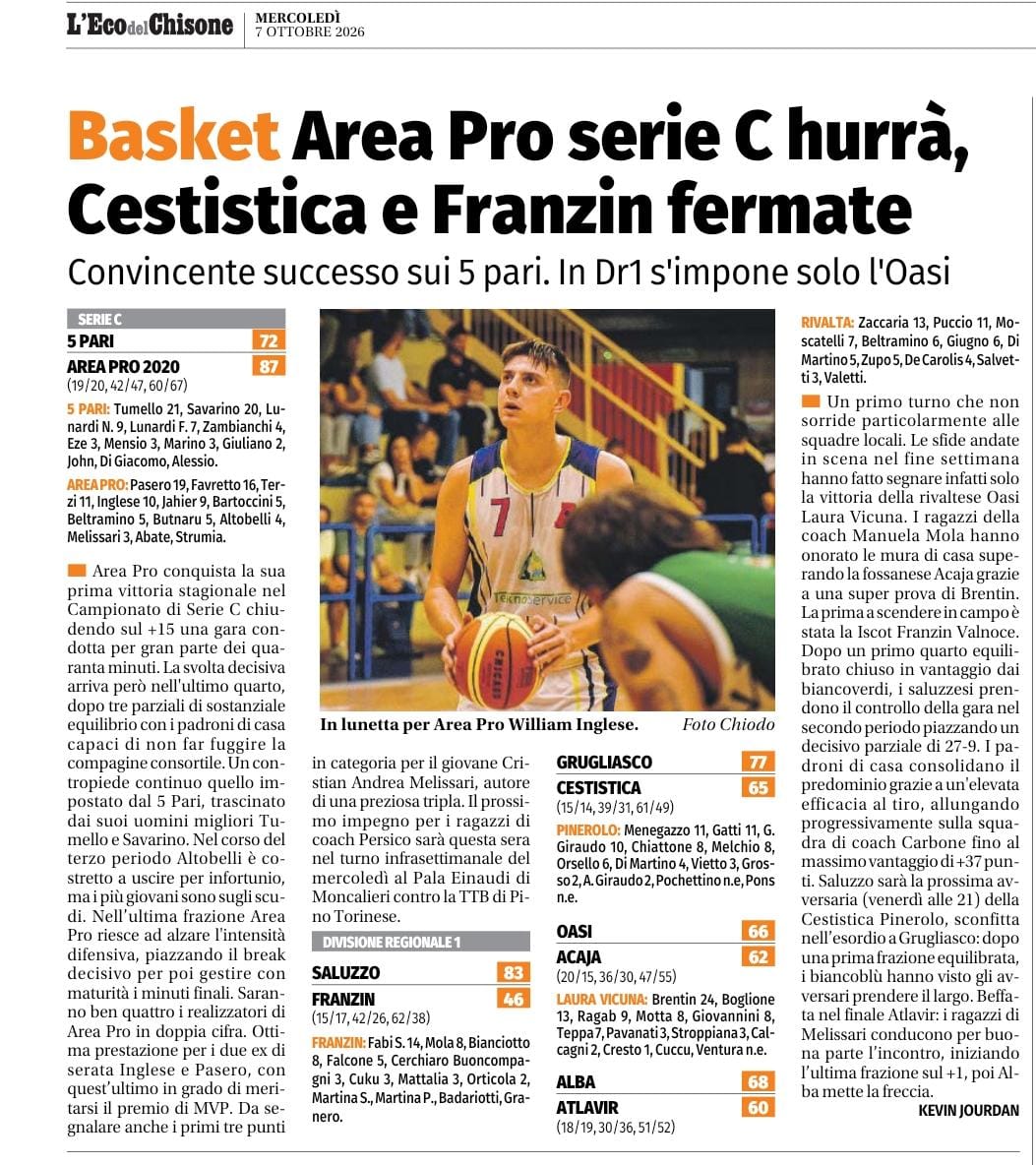 Eco del Chisone: Area Pro Serie C hurrà